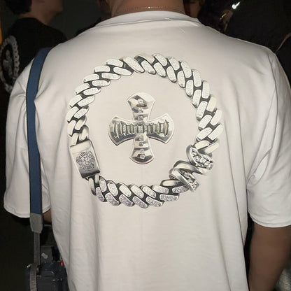 Polo White Chain Cross