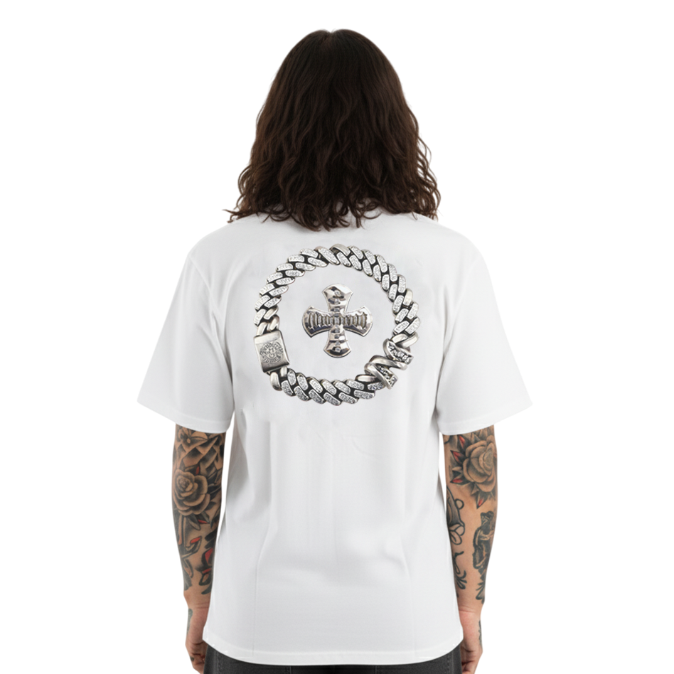 Polo White Chain Cross