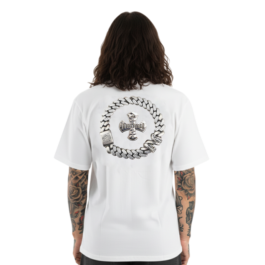 Polo White Chain Cross